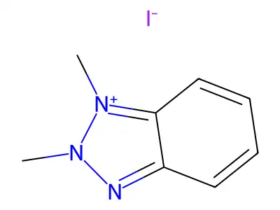 1,2-二甲基-1H-苯并三唑碘化物 structure