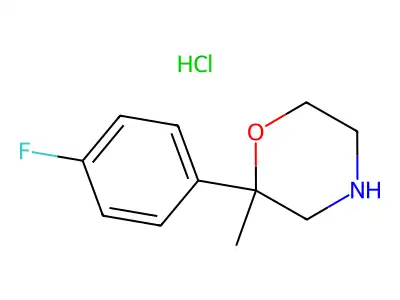 2-(4-Fluorophenyl)-2-methylmorpholine--hydrogen chloride (1/1) structure