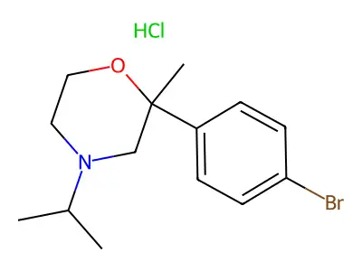 2-(4-Bromophenyl)-2-methyl-4-(propan-2-yl)morpholine--hydrogen chloride (1/1) structure