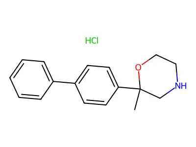 Morpholine, 2-(1,1'-biphenyl)-4-yl-2-methyl-, hydrochloride structure