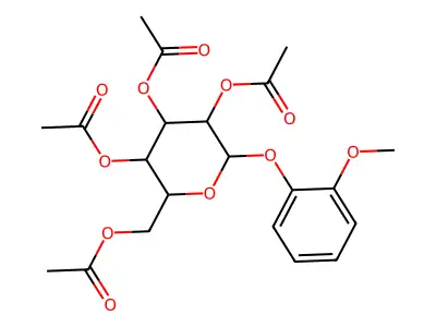 [3,4,5-Triacetyloxy-6-(2-methoxyphenoxy)oxan-2-yl]methyl acetate structure