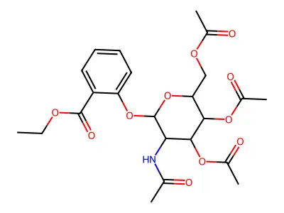 Ethyl 2-[3-acetamido-4,5-diacetyloxy-6-(acetyloxymethyl)oxan-2-yl]oxybenzoate structure