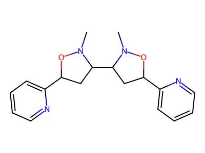 2,2'-Dimethyl-5,5'-bis(2-pyridinyl)-3,3'-biisoxazolidine structure