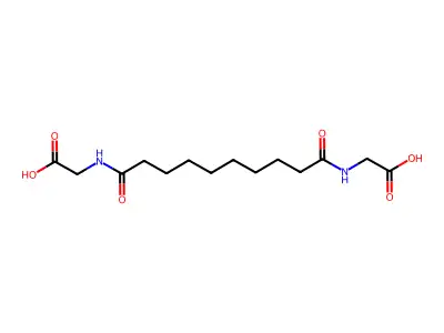 Glycine, N,N'-(1,10-dioxo-1,10-decanediyl)bis- structure