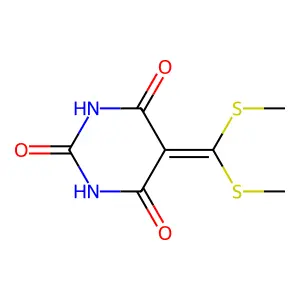 2,4,6(1H,3H,5H)-Pyrimidinetrione, 5-[bis(methylthio)methylene]- structure