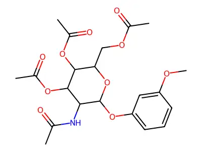 [3,4-Bis(acetyloxy)-5-acetamido-6-(3-methoxyphenoxy)oxan-2-yl]methyl acetate structure