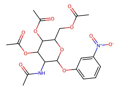 [5-Acetamido-3,4-diacetyloxy-6-(3-nitrophenoxy)oxan-2-yl]methyl acetate structure