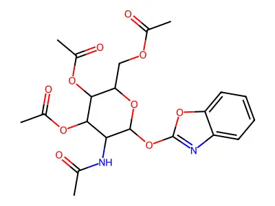 [5-Acetamido-3,4-diacetyloxy-6-(1,3-benzoxazol-2-yloxy)oxan-2-yl]methyl acetate structure