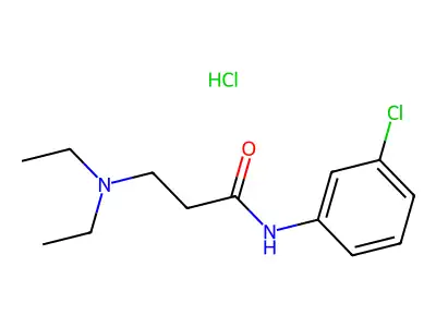 Propionanilide, 3'-chloro-3-diethylamino-, hydrochloride structure
