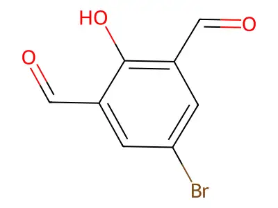 5-Bromo-2-hydroxybenzene-1,3-dicarbaldehyde structure