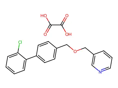 4-(3-Pyridylmethoxymethyl)-2'-chlorobiphenyl hydrogen oxalate structure