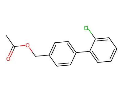 (1,1'-Biphenyl)-4-methanol, 2'-chloro-, acetate structure