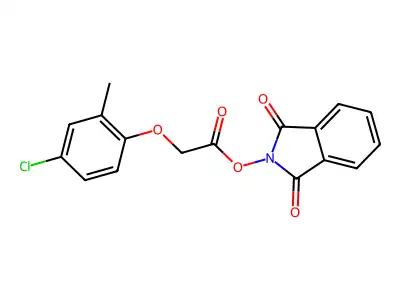 1,3-dioxo-2,3-dihydro-1H-isoindol-2-yl 2-(4-chloro-2-methylphenoxy)acetate structure