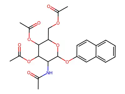 (5-Acetamido-3,4-diacetyloxy-6-naphthalen-2-yloxyoxan-2-yl)methyl acetate structure