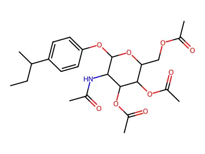 [5-Acetamido-3,4-diacetyloxy-6-(4-butan-2-ylphenoxy)oxan-2-yl]methyl acetate structure