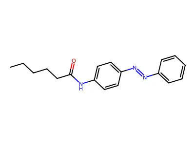Hexanamide, N-[4-(2-phenyldiazenyl)phenyl]- structure