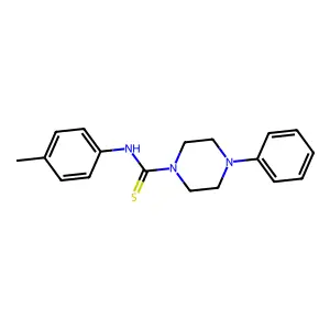 N-(4-methylphenyl)-4-phenylpiperazine-1-carbothioamide structure