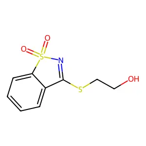 2-[(1,1-Dioxido-1,2-benzothiazol-3-yl)sulfanyl]ethanol structure