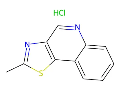 Thiazolo(4,5-c)quinoline, 2-methyl-, monohydrochloride structure