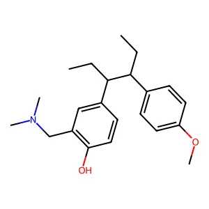 2-[(Dimethylamino)methyl]-4-[4-(4-methoxyphenyl)hexan-3-yl]phenol structure