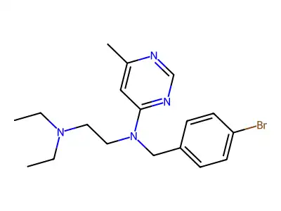 Pyrimidine, 4-((p-bromobenzyl)(2-(diethylamino)ethyl)amino)-6-methyl- structure