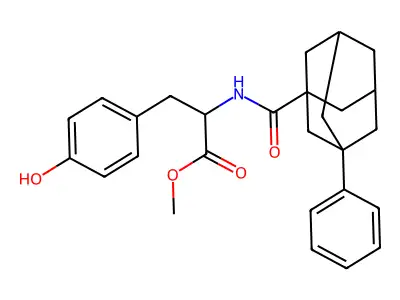 Methyl 3-(4-hydroxyphenyl)-2-[(3-phenyladamantanyl)carbonylamino]propanoate structure
