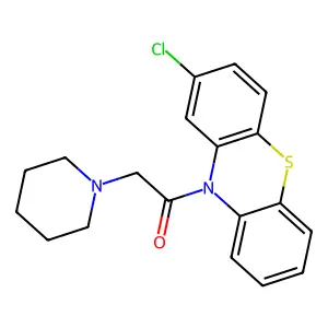 Phenothiazine, 2-chloro-10-(piperidinoacetyl)- structure