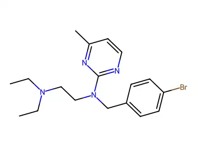 Pyrimidine, 2-((p-bromobenzyl)(2-(diethylamino)ethyl)amino)-4-methyl- structure