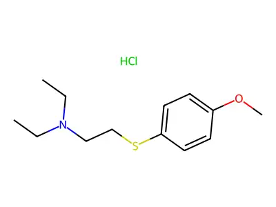 Triethylamine, 2-((p-methoxyphenyl)thio)-, hydrochloride structure