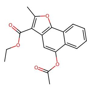 Ethyl 5-(acetyloxy)-2-methylnaphtho[1,2-b]furan-3-carboxylate structure