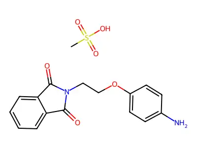Phthalimide, N-(2-(p-aminophenoxy)ethyl)-, methanesulfonate structure