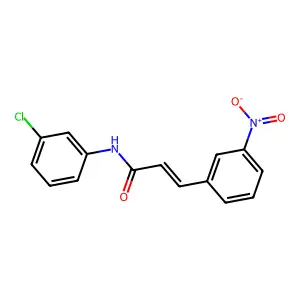 N-(3-chlorophenyl)-3-(3-nitrophenyl)prop-2-enamide structure