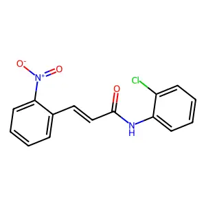 (E)-N-(2-chlorophenyl)-3-(2-nitrophenyl)prop-2-enamide structure