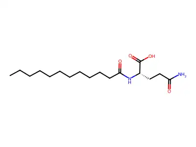 4-Carbamoyl-2-dodecanamidobutanoic acid structure