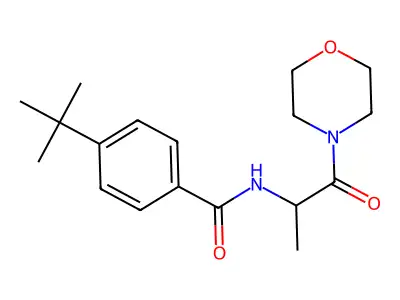 4-tert-butyl-N-[1-(morpholin-4-yl)-1-oxopropan-2-yl]benzamide structure