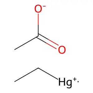 Ethylmercury acetate structure