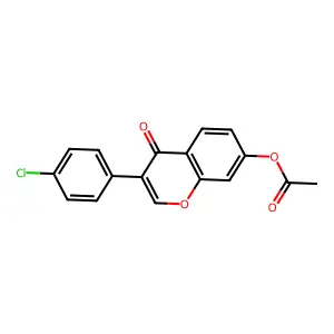 3-(4-chlorophenyl)-4-oxo-4H-chromen-7-yl acetate structure