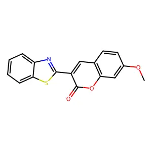 3-(1,3-benzothiazol-2-yl)-7-methoxy-2H-chromen-2-one structure