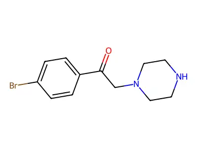 1-(4-Bromophenyl)-2-(piperazin-1-yl)ethanone structure