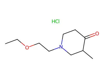 4-Piperidinone, 1-(2-ethoxyethyl)-3-methyl-, hydrochloride (1:1) structure
