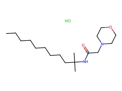 4-Morpholineacetamide, N-(1,1-dimethyldecyl)-, hydrochloride structure
