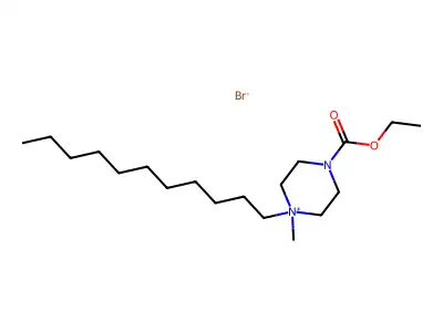 4-(Ethoxycarbonyl)-1-methyl-1-undecylpiperazin-1-ium bromide structure
