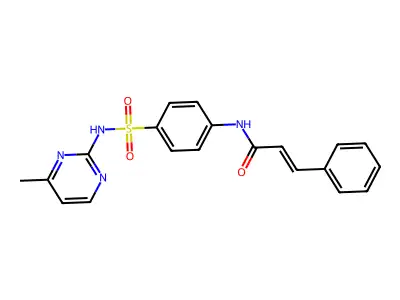 (2E)-N-{4-[(4-methylpyrimidin-2-yl)sulfamoyl]phenyl}-3-phenylprop-2-enamide structure