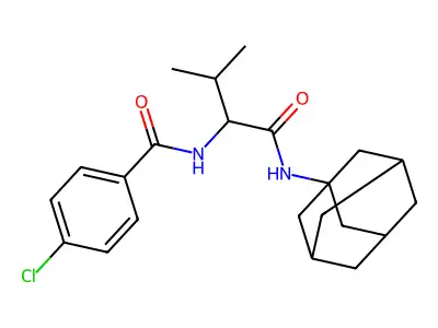 4-Chloro-N-[2-methyl-1-[(tricyclo[3.3.1.13,7]dec-1-ylamino)carbonyl]propyl]benzamide structure