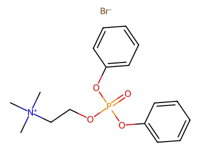 Choline, bromide, diphenyl phosphate structure