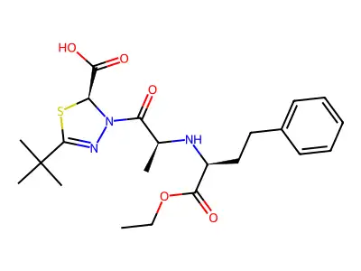 5-叔丁基-3-[2-[(1-乙氧基-1-氧代-4-苯基丁烷-2-基)氨基]丙酰]-2H-1,3,4-噻二唑-2-甲酸 structure