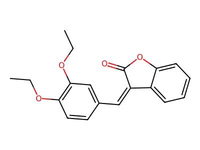 3-[(3,4-Diethoxyphenyl)methylidene]-1-benzofuran-2-one structure