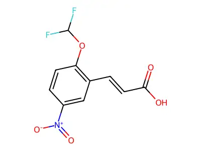 3-[2-(Difluoromethoxy)-5-nitrophenyl]prop-2-enoic acid structure