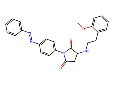 2,5-Pyrrolidinedione, 3-[[2-(2-methoxyphenyl)ethyl]amino]-1-[4-(2-phenyldiazenyl)phenyl]- structure