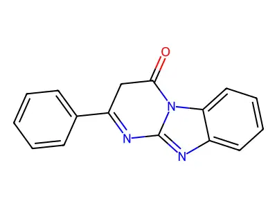 2-Phenylpyrimido(1,2-A)benzimidazol-4(3H)-one structure